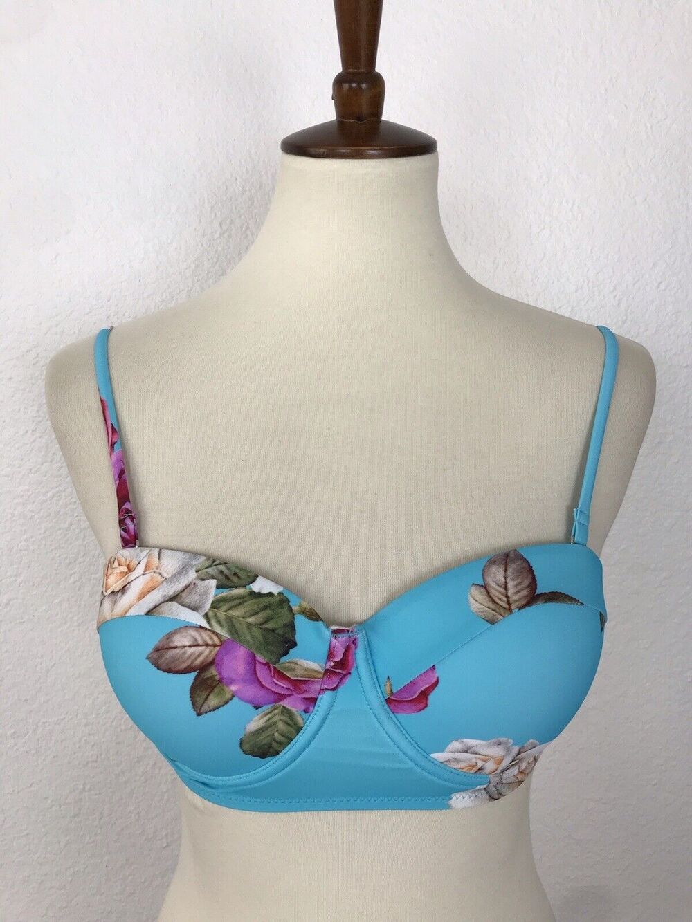 Cupshe Multicolor Floral Pullover Padded Bikini Top Swimsuit